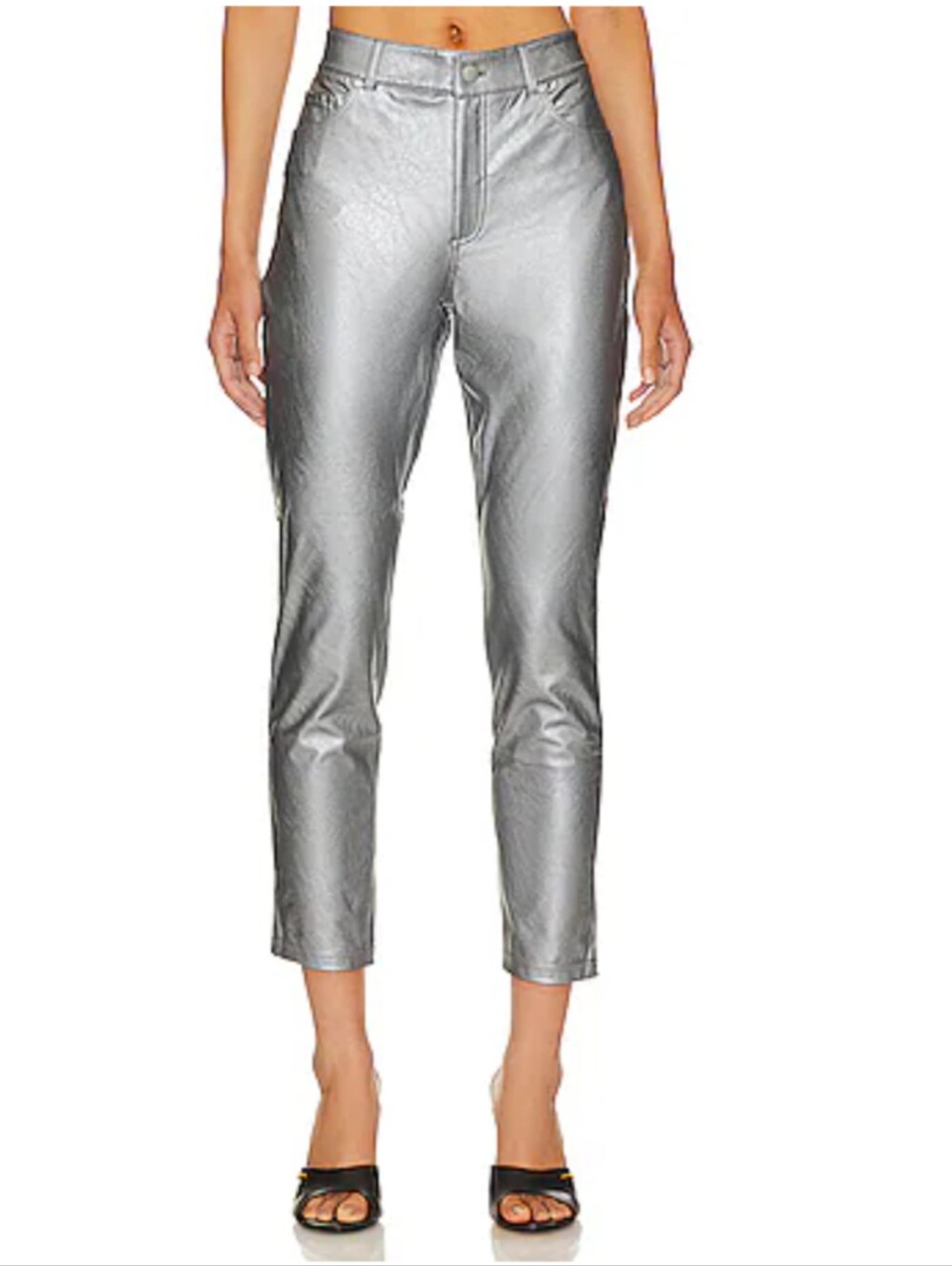Commando's Faux Leather Five-Pocket Pant In Platinum